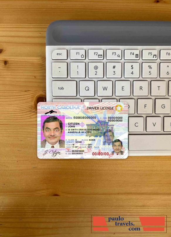 USA North Carolina DL photolook FRONT PSD template